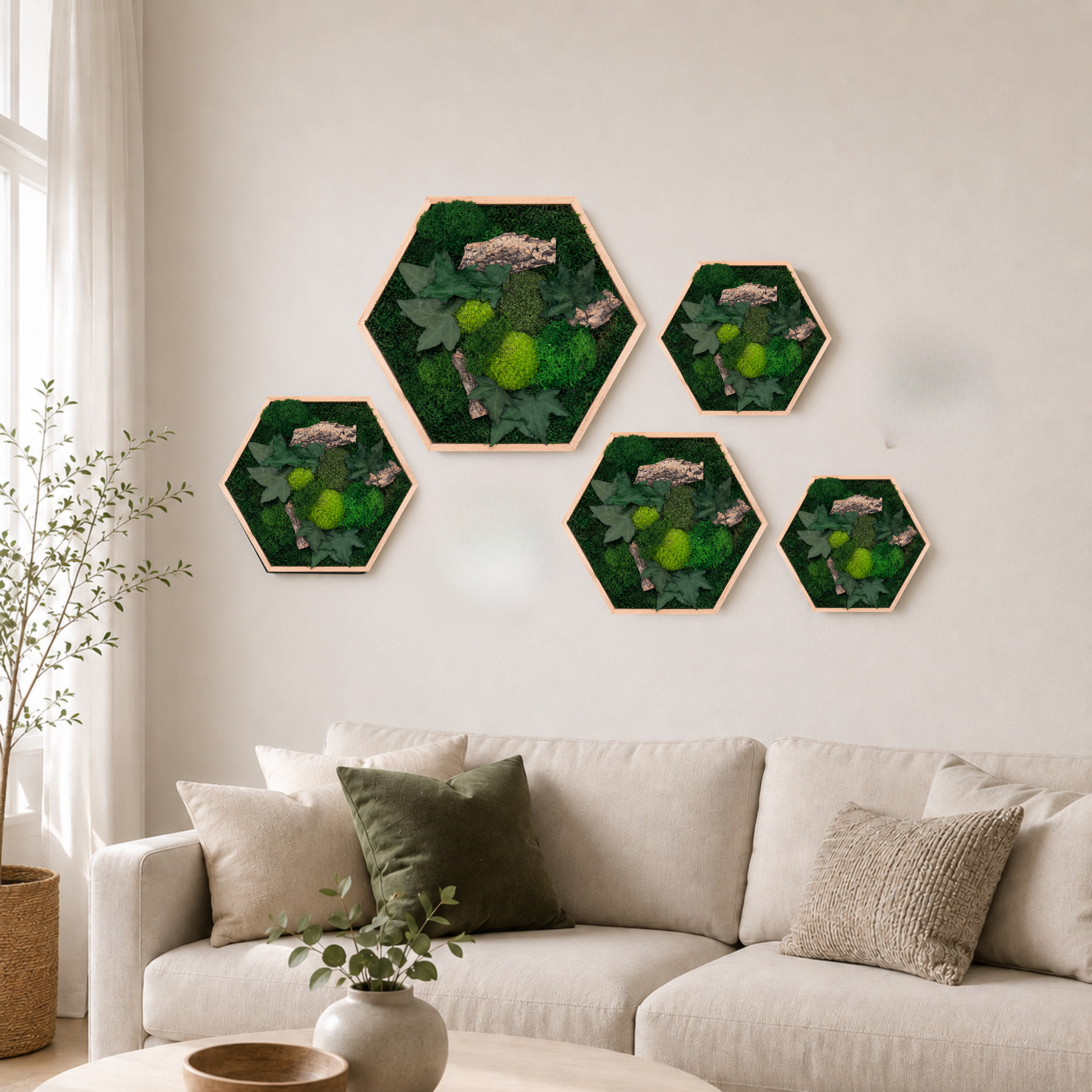 Moosbild Hexagon Moosdream