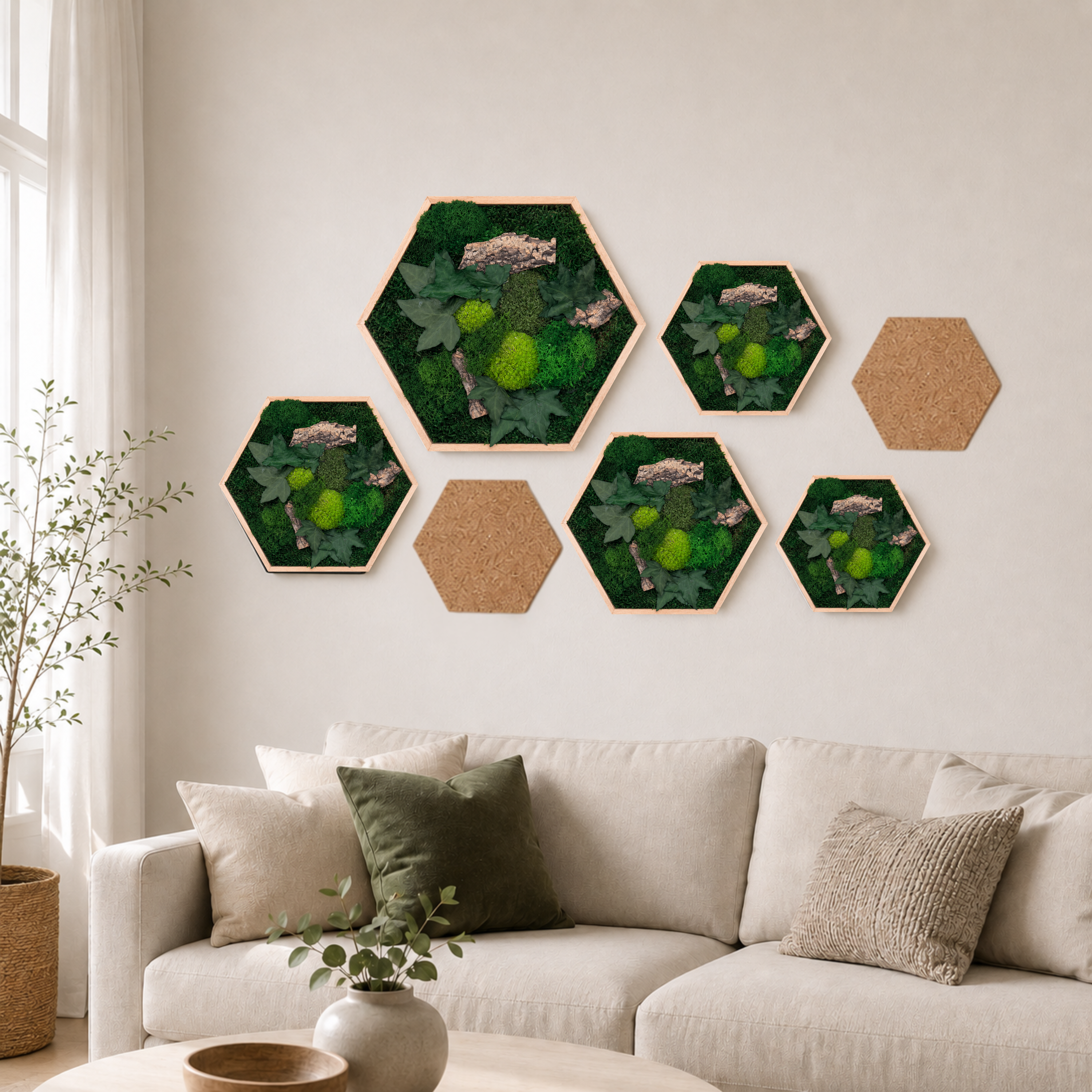 Moosbild Hexagon Moosdream